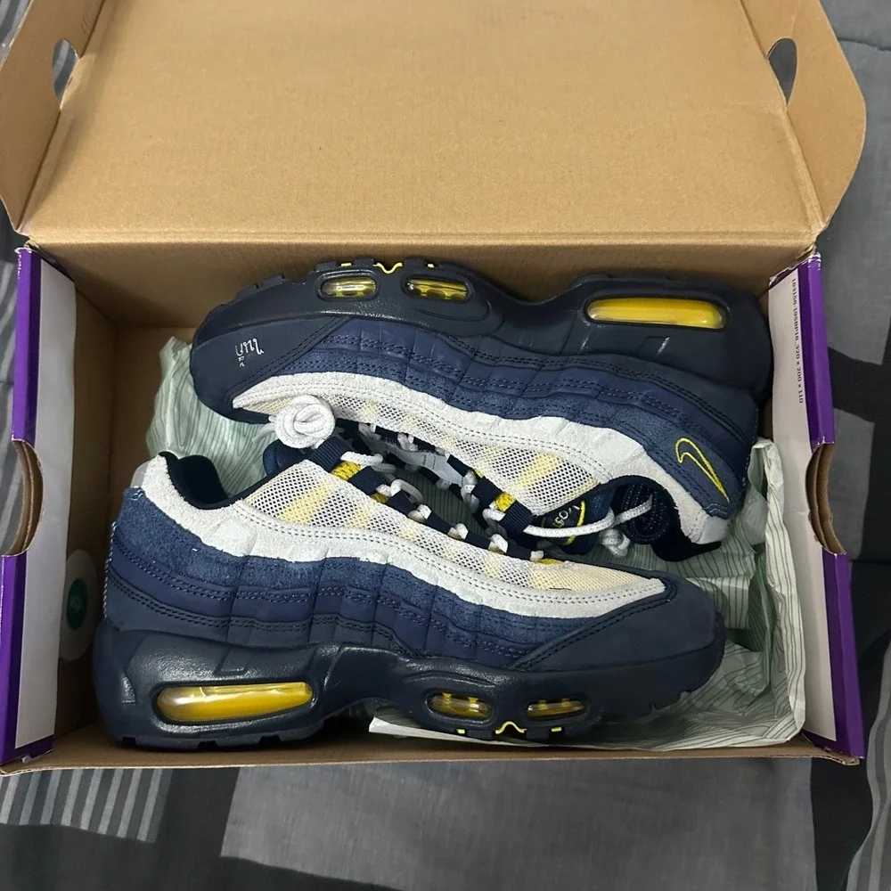 Nike SB Air Max 95 Eric Koston Speed Yellow Obsidian Navy HQ8495-400 Men's 6.5 - Picture 3 of 8